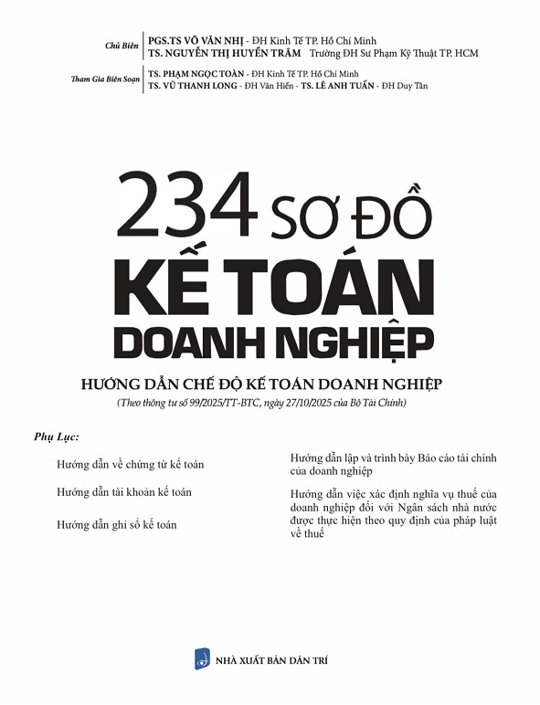 sách 234 Sơ Đồ Kế Toán Doanh Nghiệp Hướng Dẫn Chế Độ Kế Toán Doanh Nghiệp (Theo Thông Tư Số 99/2025/TT-BTC)